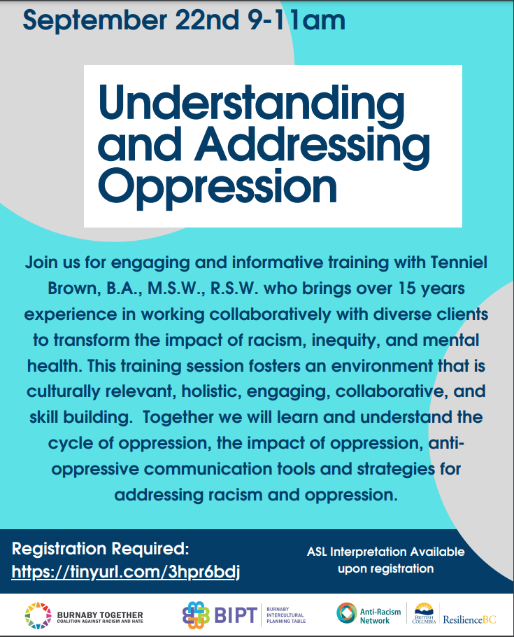 The Intercultural Connections Working Group is offering the following sessions to Settlement workers and community members: