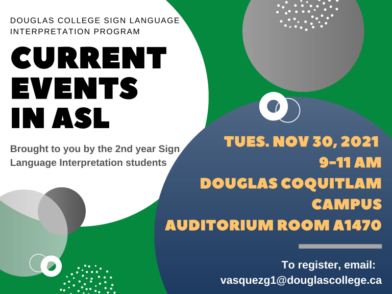 Current Events in ASL by Douglas College Students
