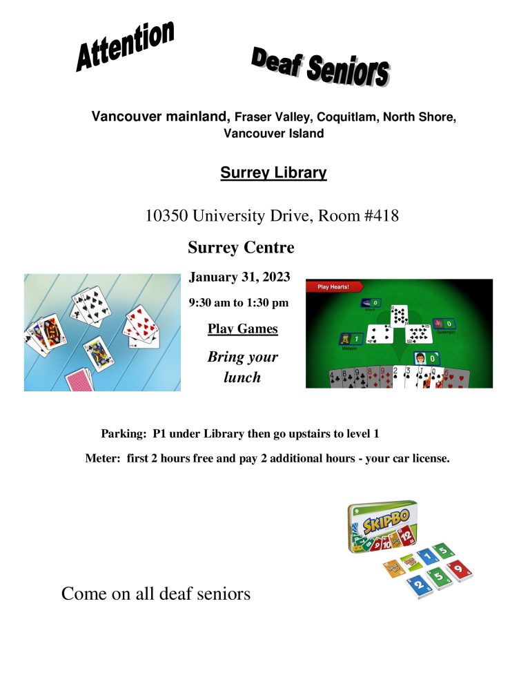 An event for deaf seniors!