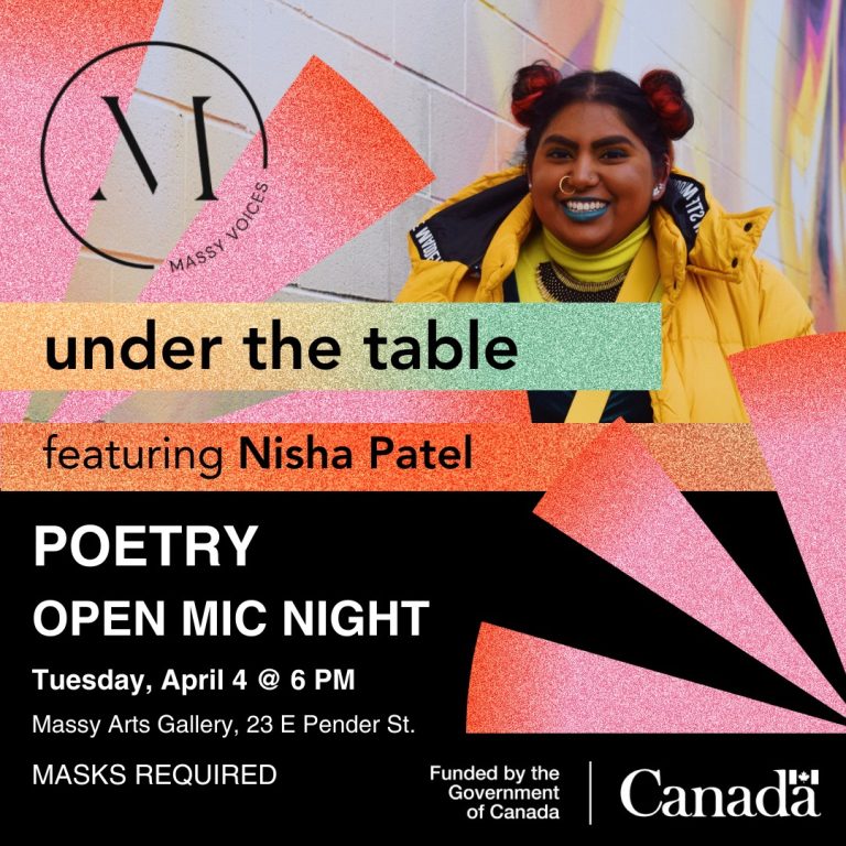 Under the Table Open Mic Series Featuring Nisha Patel