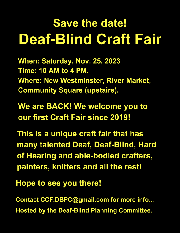 Deaf-Blind Craft Fair