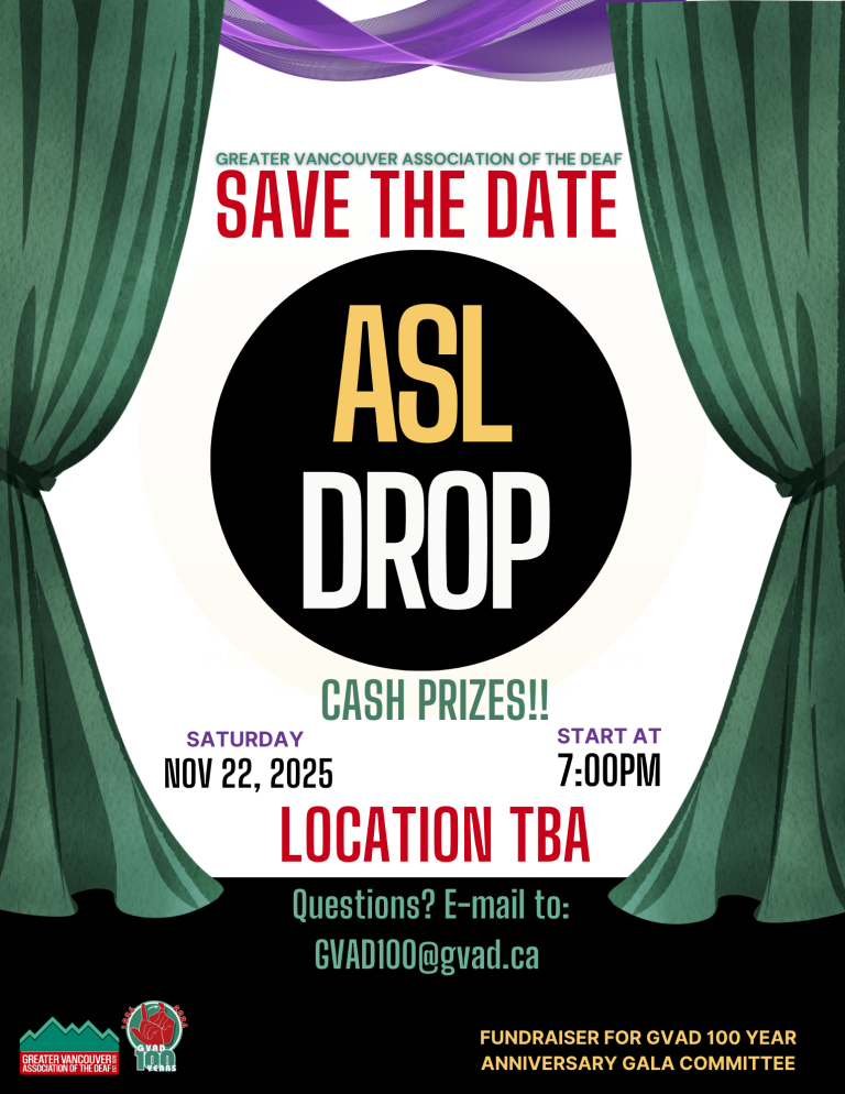 SAVE THE DATE for “ASL DROP” Evening of Entertainment