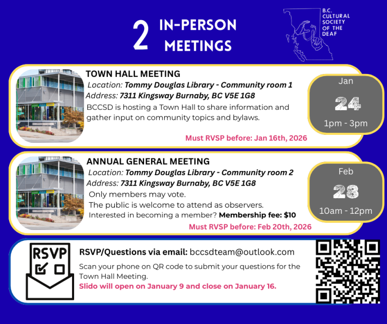 Announcement: BCCSD Town Hall Meeting and AGM