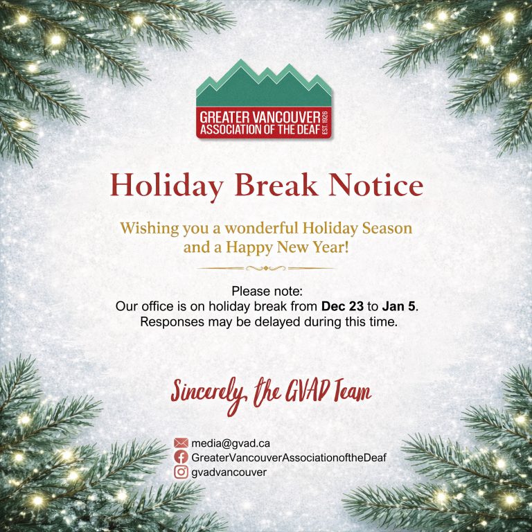 Holiday Break Notice