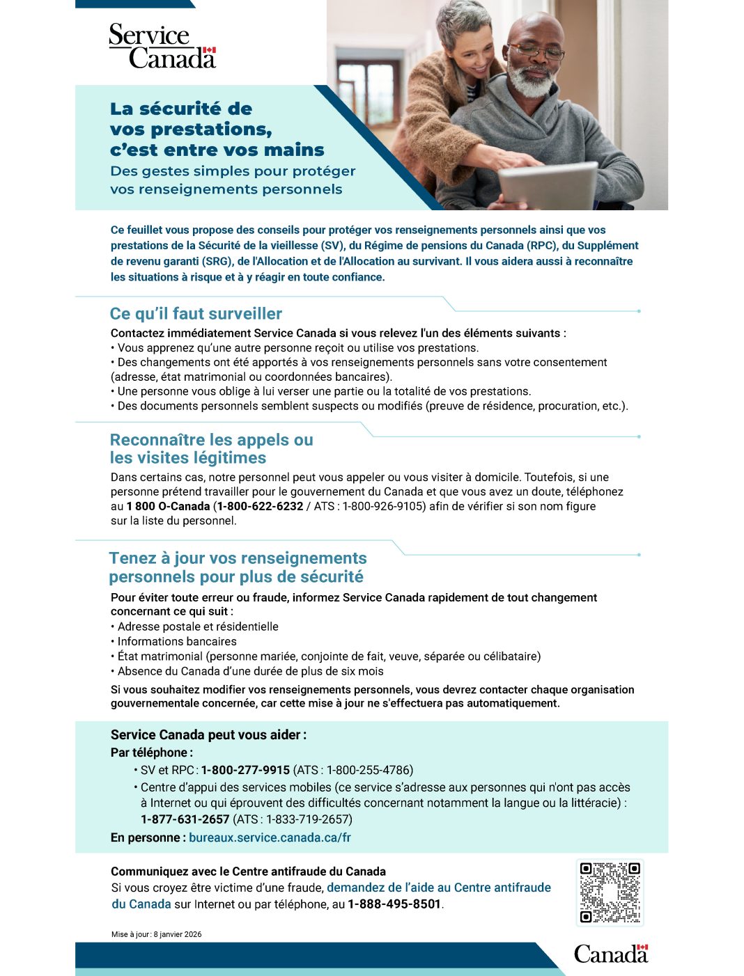 Helping older Canadians stay safe during?Fraud Prevention?Month Flyer French Helping older Canadians stay safe during?Fraud Prevention?Month Flyer French