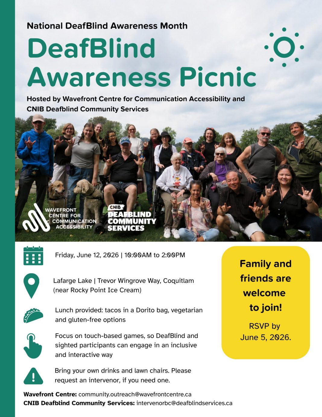 DeafBlind Awareness Picnic flyer DeafBlind Awareness Picnic flyer