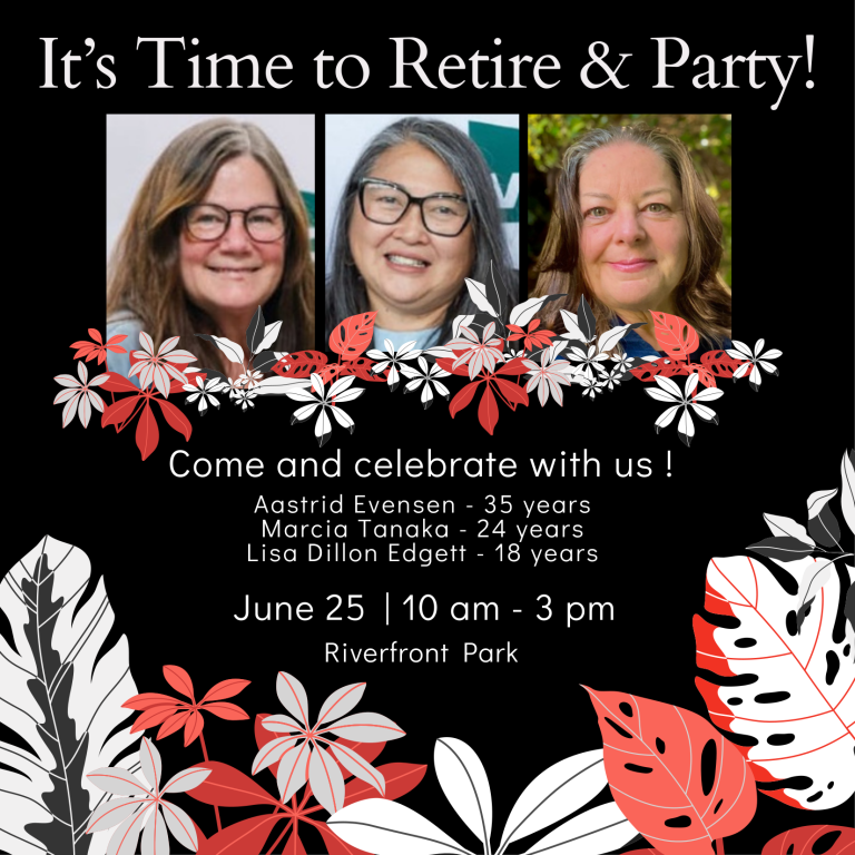 VCC: Retirement Party for Aastrid Evensen, Marcia Tanaka & Lisa Dillon Edgett