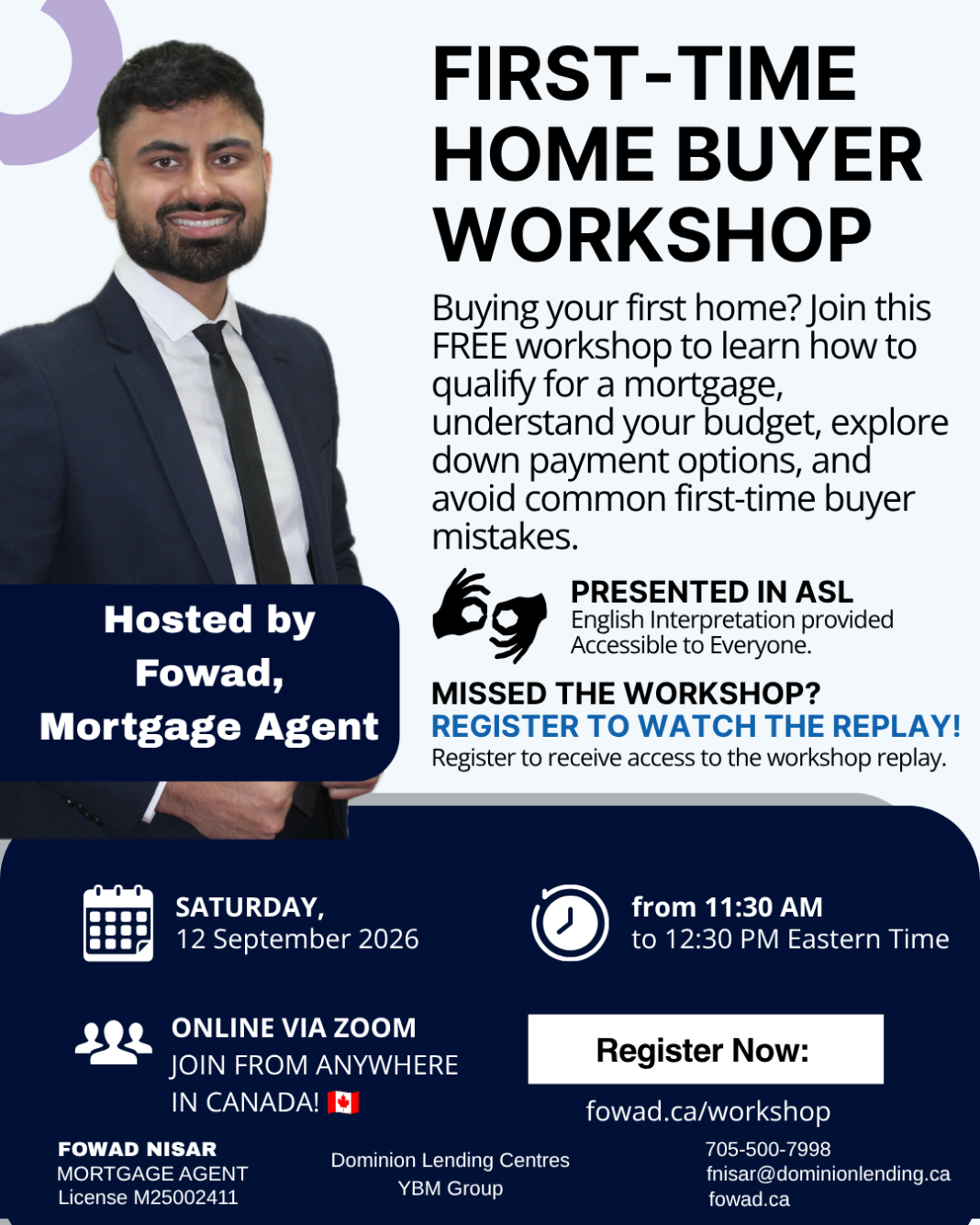 Free First-Time Home Buyer Workshop Flyer